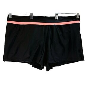 Xersion Black Athletic Shorts with Pink Detail